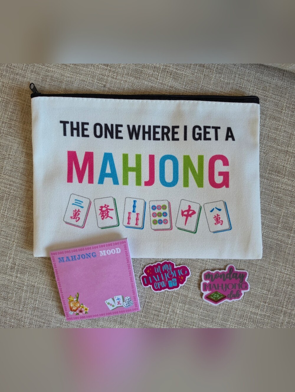 Mahjong Zipper Pouch Bundle